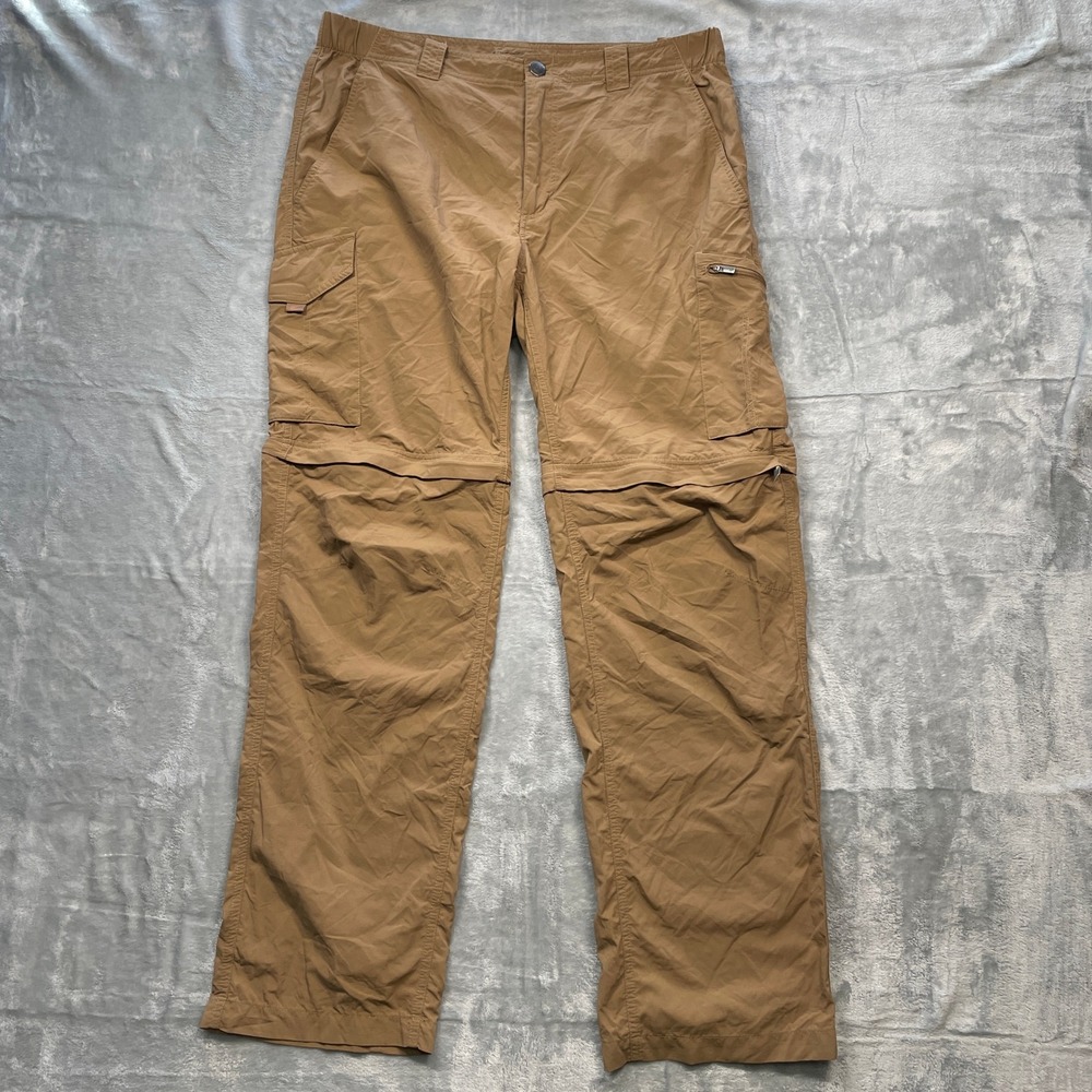 Columbia‎ Men's Convertible Hiking Cargo Pants Zip Off Legs Khaki Size 36x32